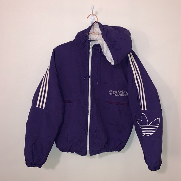 purple adidas vintage jacket